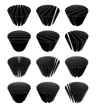 Collection of cylinders Stock Illustration