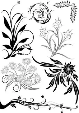 Collection of decorative elements Stock Illustration