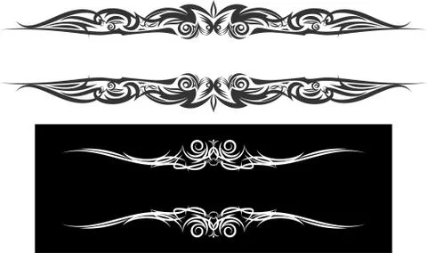 Collection of decorative elements. Stock Illustration