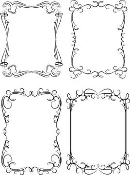 Collection of decorative frames Stock-Illustration