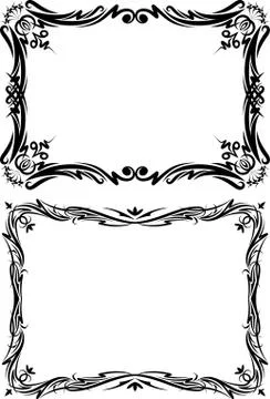 Collection of decorative frames Stock Illustration
