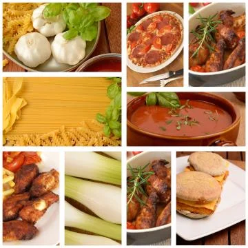 Collection of delicious menu Stock Photos
