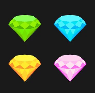 Collection of diamonds Stock Illustration