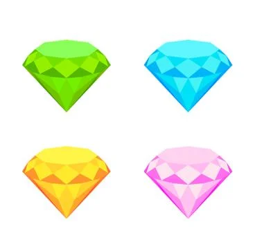 Collection of diamonds Stock Illustration