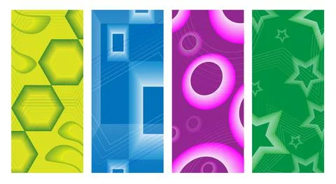 A collection of different and elegant abstract backgrounds for writing the di Stock Illustration