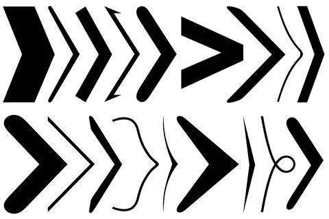 Collection of different angle brackets Stock Illustration