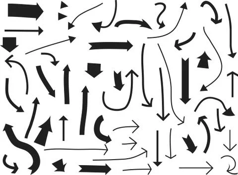 Collection of Different Arrows (Vector) 库存插图