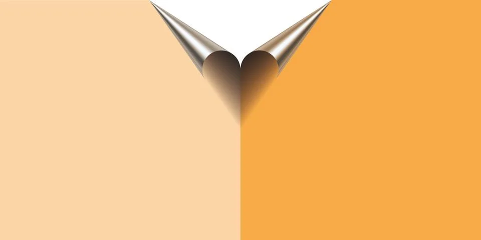 Collection of different colored sheets of note papers with curled corner, r.. Stock Illustration