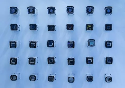 Collection Of Different Control Recording And Inspection Electronic Cameras.. Stock Photos