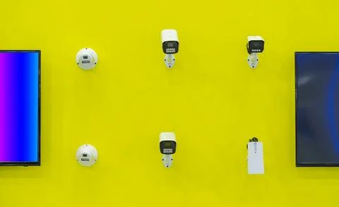 Collection Of Different Control Recording And Inspection Electronic Cameras.. Stock Photos