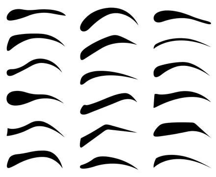 Collection of different eyebrows illustration Stockillustratie