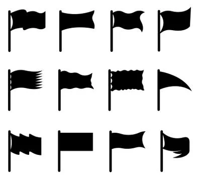 Collection of different flags Stock Illustration