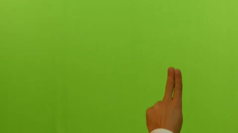 Collection of different hand gestures against green screen background Video stock 64800504