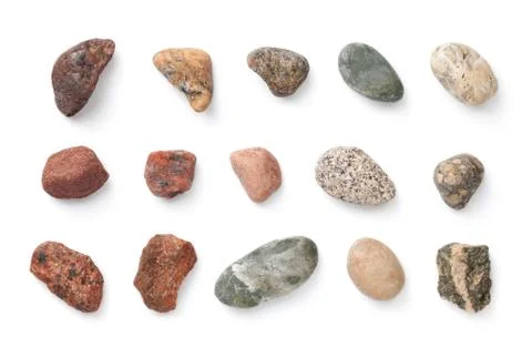 Collection Of Different Kind Stones Stock Photos