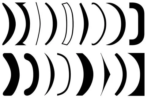 Collection of different parentheses or round brackets Stock Illustration