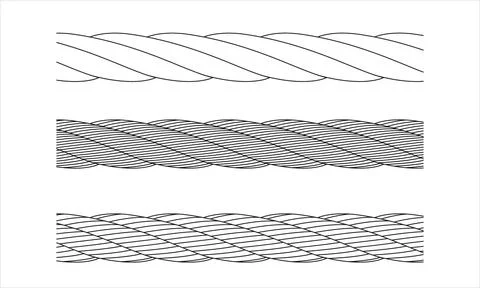 A collection of different ropes 스톡 일러스트