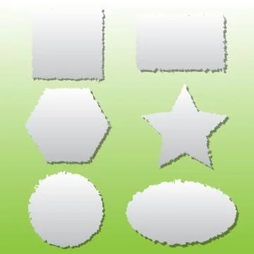 Collection of different shape paper tears Stock Illustration