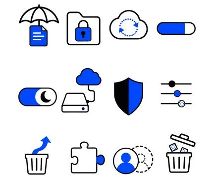 Collection of Digital Icons Stock Illustration