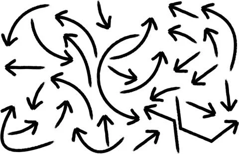 Collection of Directional Arrows for Navigation and Guidance Illustrazione stock