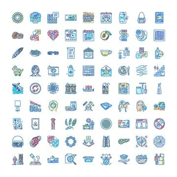 Collection of diverse hand drawn doodle icons for concept illustration 스톡 일러스트
