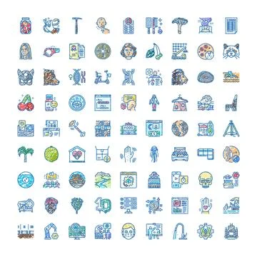 Collection of diverse hand drawn doodle icons Stock Illustration