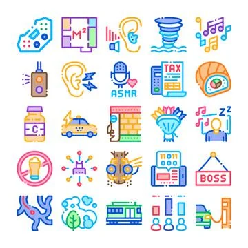 Collection of diverse icon concepts for design Stockillustratie
