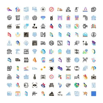 Collection of diverse icon designs for web and business Stockillustratie