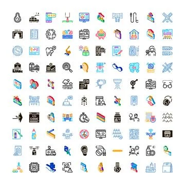 Collection of diverse modern digital technology icons イラスト素材