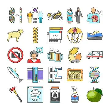 Collection of diverse modern icon set concepts イラスト素材