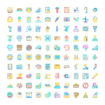 Collection of diverse outline web icon concepts Stockillustratie