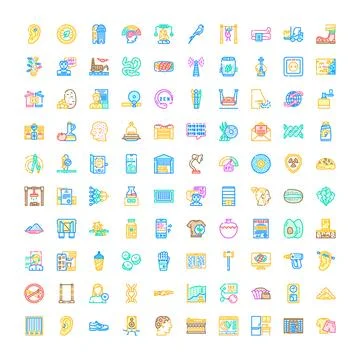Collection of diverse outline web icon concepts Stockillustratie