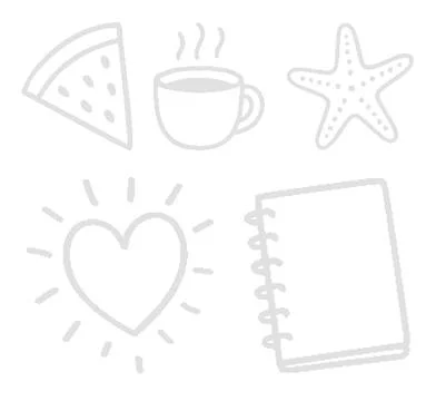 Collection of doodle icons. This bitmap pixel art set features common objec.. Stock Illustration