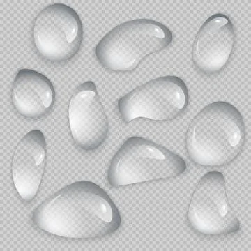 Collection of drops of rain Stock Illustration