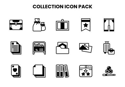 Collection DuoTone Design Icons Pack Stock Illustration