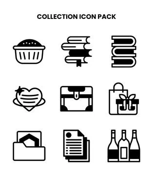 Collection DuoTone Vector Icons Pack Illustrazione stock