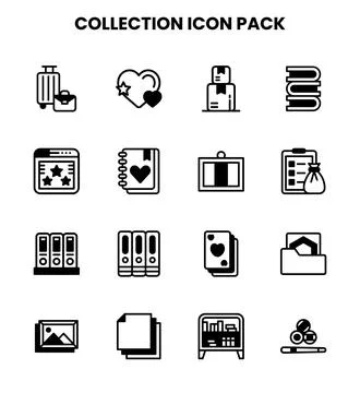 Collection DuoTone Vector Icons Pack Stockillustratie