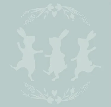 Collection of Easter Bunny characters from different poses. Happy running and Stock Illustration