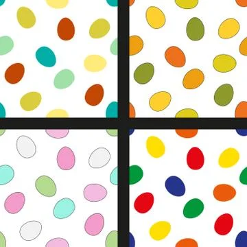 Collection of easter textures Stock Illustration