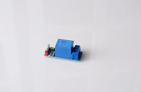 Collection of electronic components isolated in white Stock Photos
