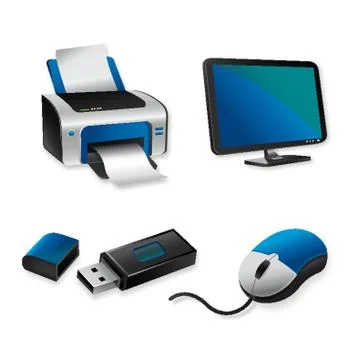 Collection Of Electronic Devices Illustrazione stock