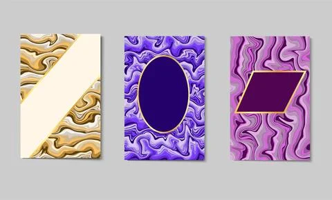 Collection of elegant abstract posters, banners Stock Illustration