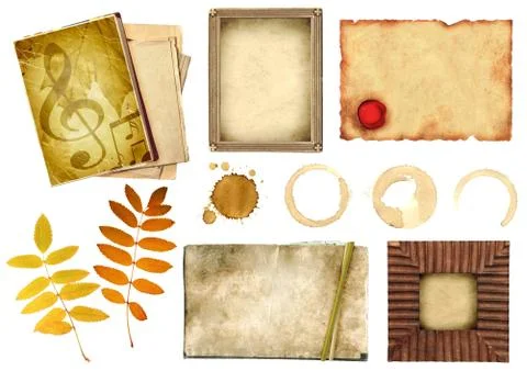 Collection elements for scrapbooking Stock Illustration
