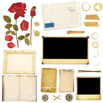 Collection elements for scrapbooking 库存照片