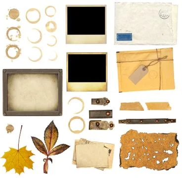 Collection elements for scrapbooking Foto stock