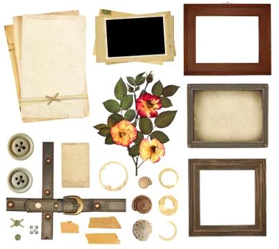 Collection of elements for scrapbooking Foto stock