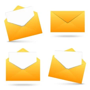 Collection - envelope with note Stock Illustration