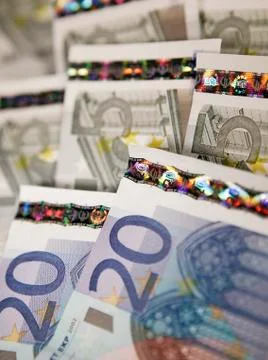 COLLECTION OF EURO NOTES Foto stock