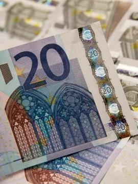 COLLECTION OF EURO NOTES Stock Photos