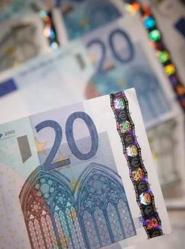 COLLECTION OF EURO NOTES Stock Photos