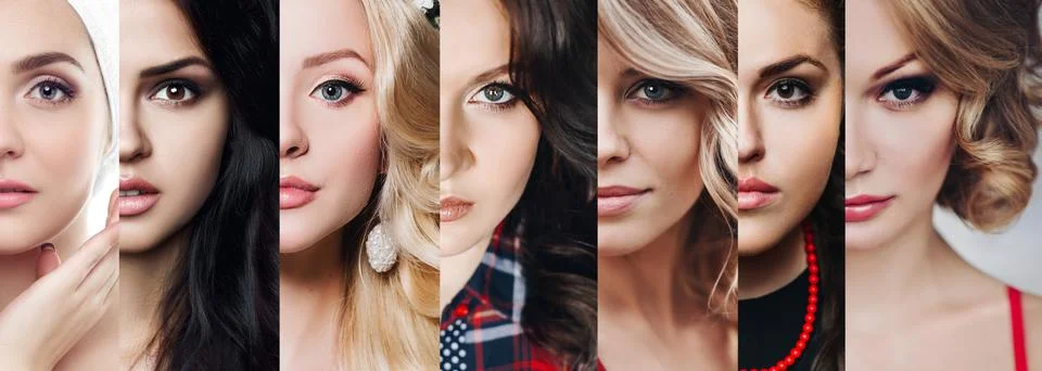 Collection of evening makeup Stock Photos